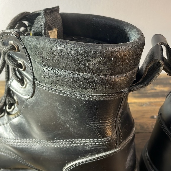 Work Centre steel toe work boots men size 8 black leather - Picture 7 of 17